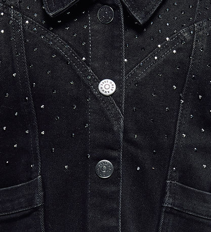Kids Only Denimjakke - KogKennedy - Washed Black/Rhinestone