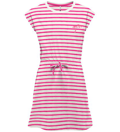 Kids Only Kjole - KogTrine - Cloud Dancer/Fuchsia Fedora