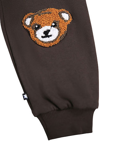 Molo Sweatpants - Simeon - Teddy Friend - Dark Cocoa