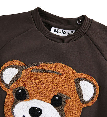 Molo Sweatshirt - Disc - Teddy Friend - Dark Cocoa
