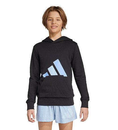adidas Performance Hættetrøje - J BL FT HD - Black/Blufus