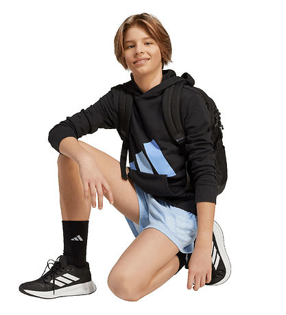 adidas Performance Hættetrøje - J BL FT HD - Black/Blufus