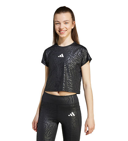 adidas Performance T-shirt - JG PR TEE - BLACK/WHITE