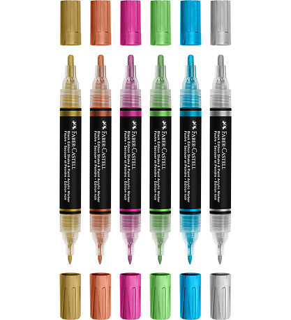 Faber-Castell Tuscher - Shake&Paint Acrylic - 6 Stk. - Metallic