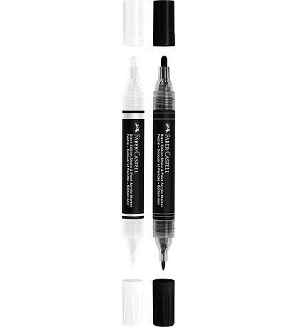 Faber-Castell Tuscher - Shake&Paint Acrylic - 2 Stk. - Sort/Hvid