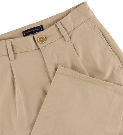 Tommy Hilfiger Bukser - Pleated Chino - Gentle Gold Beige