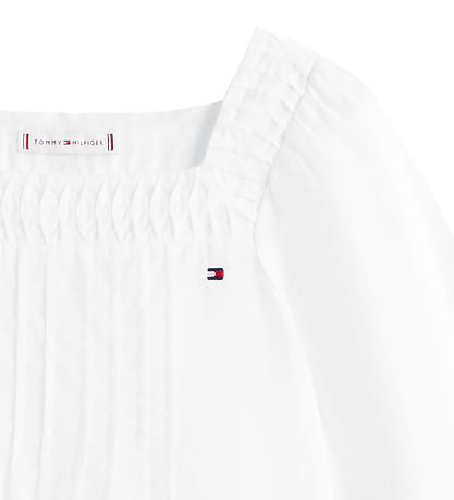Tommy Hilfiger Skjorte - Broderie Anglaise - White