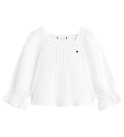 Tommy Hilfiger Skjorte - Broderie Anglaise - White