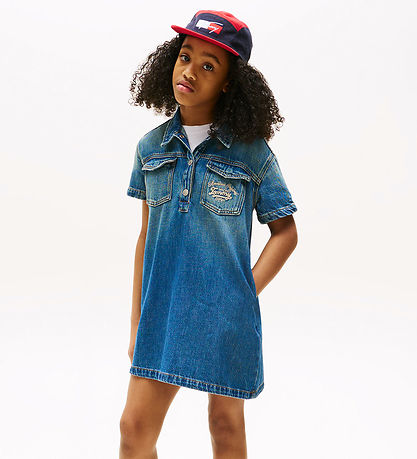 Tommy Hilfiger Kjole - Denim - Island Blue