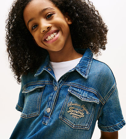 Tommy Hilfiger Kjole - Denim - Island Blue