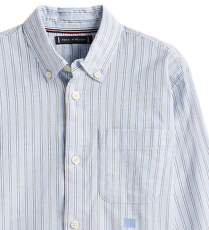 Tommy Hilfiger Skjorte - Multi Stripe - Breezy Blue