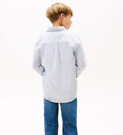 Tommy Hilfiger Skjorte - Multi Stripe - Breezy Blue