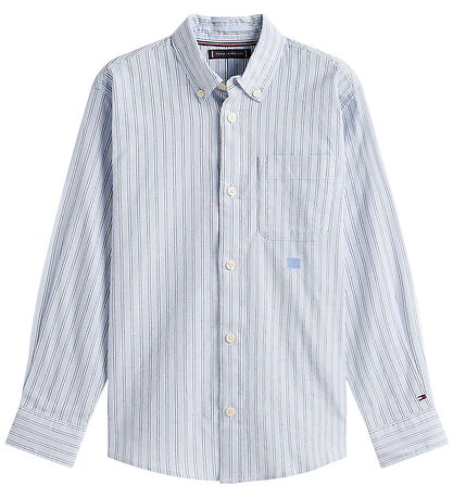 Tommy Hilfiger Skjorte - Multi Stripe - Breezy Blue