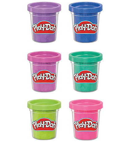 Play-Doh Modellervoks - 6-pak - Sparkle Collection - 340g
