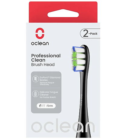OCLEAN Tandbørste Hoveder - Professional Clean - 2-pak - Sort