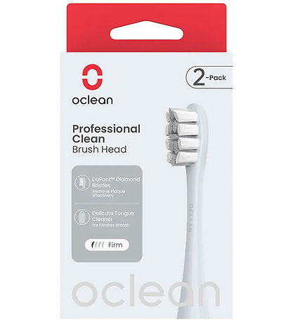 OCLEAN Tandbørste Hoveder - Professional Clean - 2-pak - Silver