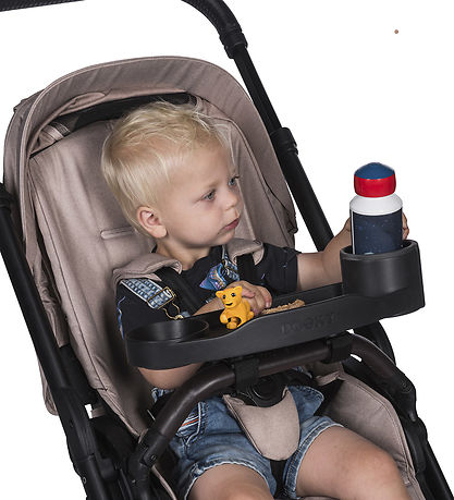 Dooky Snack & Aktivitetsbakke Til Barnevogn & Klapvogn - Sort