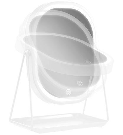 Gillian Jones Bordspejl - Oval - LED/Bakke - Hvid