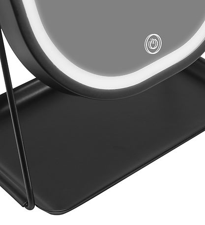 Gillian Jones Bordspejl - Oval - LED/Bakke - Sort