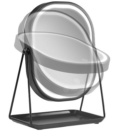 Gillian Jones Bordspejl - Oval - LED/Bakke - Sort