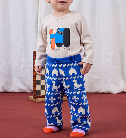 Bobo Choses Bukser - Strik - Farm All Over - Blå
