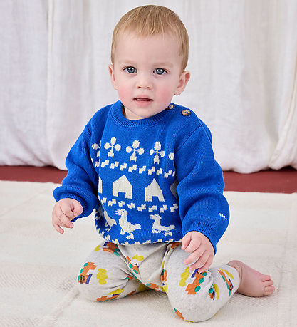 Bobo Choses Bluse - Strik - Farm Jaquard - Blå