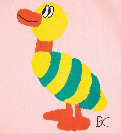 Bobo Choses Body l/æ - Stripped Duck - Light Pink