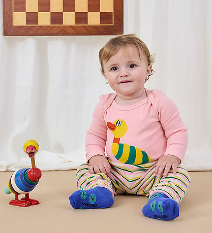 Bobo Choses Body l/æ - Stripped Duck - Light Pink