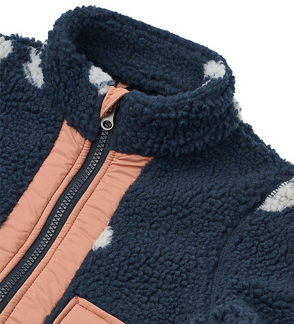 Liewood Fleecejakke - Noam - Cherry blossom/Classic navy