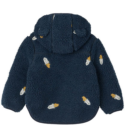 Liewood Fleecejakke - Mara - Rocket/Classic Navy/Embroidery