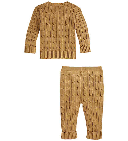 Polo Ralph Lauren Cardigan/Bukser - Strik - Classic Camel