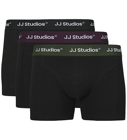 Jack & Jones Boxershorts - 3-pak - JacSoho - Black / Plum Perfec