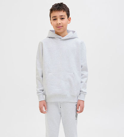 Jack & Jones Hættetrøje - JjEurban - White Melange