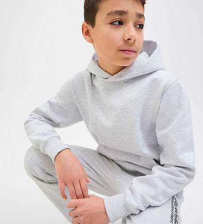Jack & Jones Hættetrøje - JjEurban - White Melange