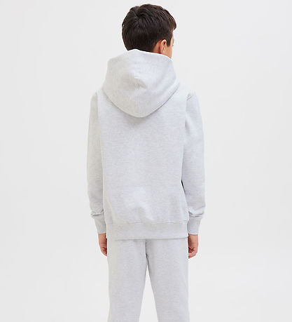 Jack & Jones Hættetrøje - JjEurban - White Melange