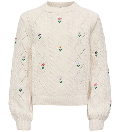 Kids Only Sweatshirt - Strik - KogFlower - Tofu/Flowers EMB