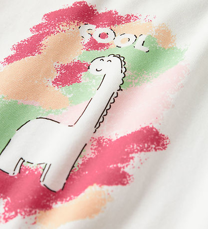 Name It Bluse - NmfVix - Bright White/Cool Dino