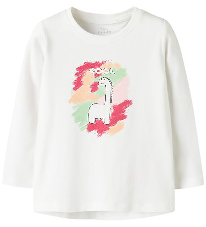 Name It Bluse - NmfVix - Bright White/Cool Dino