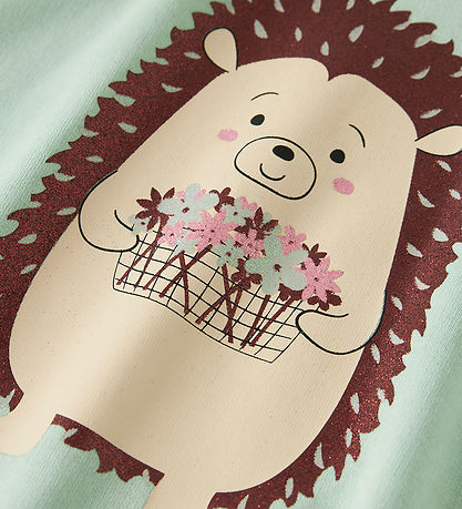 Name It Sweatshirt - NmfValona - Gossamer Green/Hedgehog