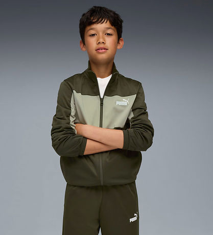Puma Træningssæt - Poly Colorblock - Dark Olive