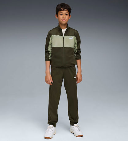 Puma Træningssæt - Poly Colorblock - Dark Olive