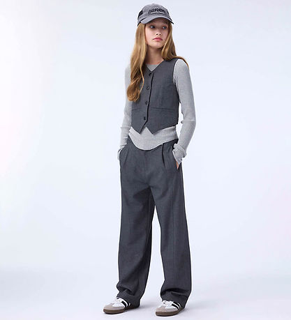 Molo Vest - Hollie - Grey Silver Check