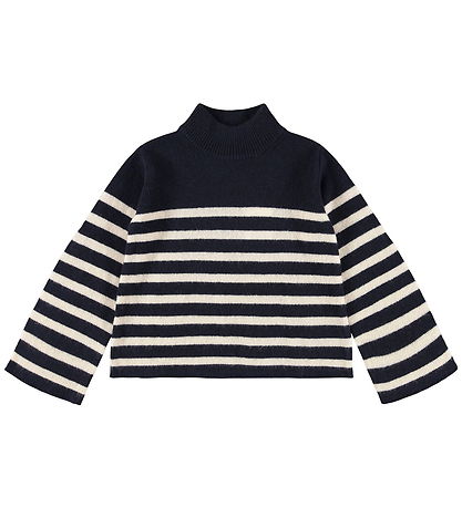 Molo Bluse - Strik - Govina - Blue Cream
