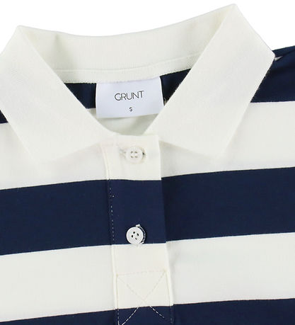 Grunt Polobluse - GrAnte - Navy/Hvidstribet