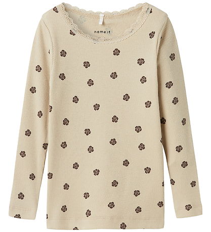 Name It Bluse - Rib - NmfLaikabna - Peyote m. Blomster
