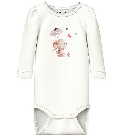 Name It Body l/æ  - NbfLotus - 2-pak - Cloud Dancer / Burnished