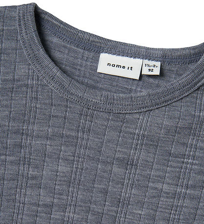 Name It Bluse - Uld - Rib - Noos - NmmWang - Folkstone Gray
