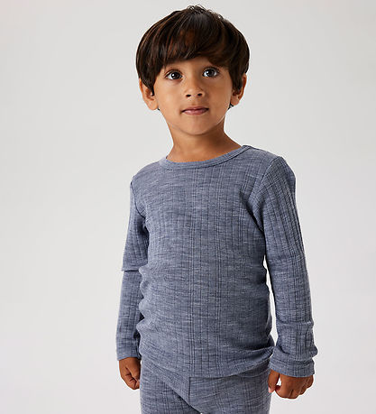 Name It Bluse - Uld - Rib - Noos - NmmWang - Folkstone Gray