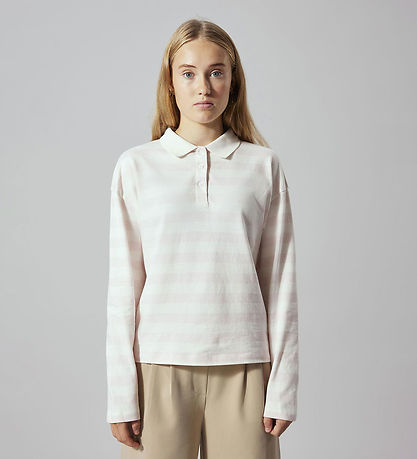 LMTD Polobluse - NlfKliva - Crystal Pink/White Stripes