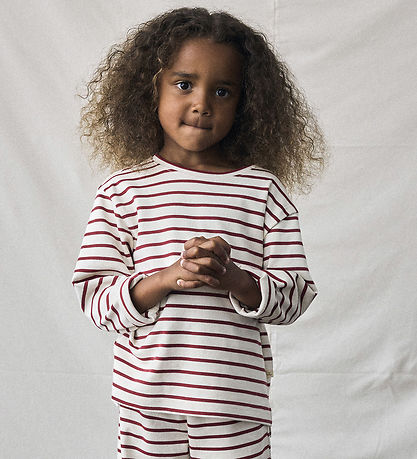 Lil'Atelier Bluse - NmfLimia - Turtledove/Red Dahlia